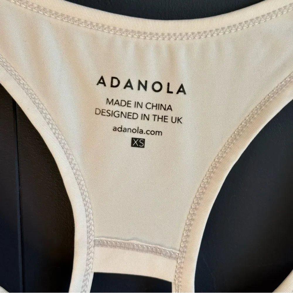 Adanola White Racerback Singlet / Tank Top, Size XS, EUC - Picture 3 of 5
